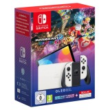 Nintendo Switch fehér OLED játékkonzol + Mario Kart 8 Deluxe + 12hónapos Nintendo Switch Online előfizetés (NINTENDO SWITCH™ – OLED-MODELL)