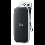 Nintendo Switch (OLED modell) hordtok fekete-fehér (NSP129) (NSP129)