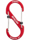 Niteize S-Biner® Alumínium S (dupla) Karabiner #4 - Piros
