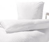 "Nívó" Fehér krepp 3 részes ágynemű huzat szett - 140x200 cm