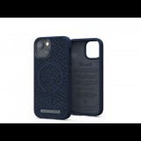 Njord byELEMENTS Salmon Leather MagSafe iPhone 13 mini tok Vatn - sötétkék (SL14131) (SL14131) - Telefontok