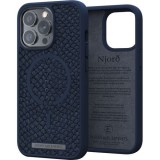 Njord byELEMENTS Salmon Leather MagSafe iPhone 13 Pro tok kék (SL14151) (SL14151) - Telefontok