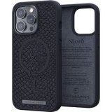 Njord byELEMENTS Salmon Leather MagSafe iPhone 13 Pro tok sötétszürke (SL14150) (SL14150) - Telefontok