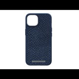 Njord byELEMENTS Salmon Leather MagSafe iPhone 14 tok kék (NA41SL01) (NA41SL01) - Telefontok