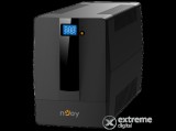 NJOY Horus Plus 2000 (4 Schuko kimenet, line-interaktív, RJ45 védelem, USB, szoftver, LCD kijelző, fekete)