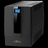 NJOY Szünetmentes 2000VA - Horus Plus 2000 (4 Schuko, line-interaktív, RJ45 védelem, USB, szoftver, LCD kijelző, fekete)