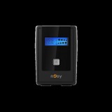 NJOY Szünetmentes  650VA - Cadu 650 (2 Schuko, line-interaktív, USB menedzsment, RJ11/45 vonalvédelem(1Gb/s), fekete)