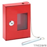 NN tűzkulcs szekrény rejtett üvegtörővel