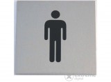 No name Alumínium, öntapadós információs tábla, férfi WC szimbólum