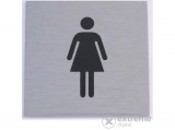 No name Alumínium, öntapadós információs tábla, női WC szimbólum