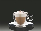No name Cappuccinos csésze rozsdamentes aljjal, duplafalú, 2db-os szett, 16,5cl "thermo" 1209trm004