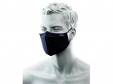 No name Kétrétegű antimikrobiális maszk orrnyereg borítással, 25db, navy kék