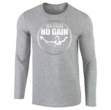 No pain no gain - hosszú ujjú felső (szürke)