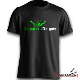 No pain No gain póló (neon zöld-fekete)