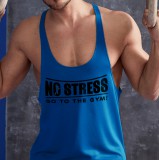 No stress, go to the gym - kék stringer trikó (S-es méretben nem rendelhető)