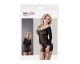 NO:XQSE - Hosszúujjú, átlátszó cicaruha - fekete (S-L)