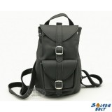 Női bőr hátitáska, hátizsák, fekete