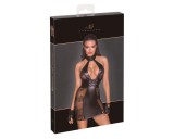 Noir - fűzős miniruha (fekete)