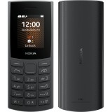 Nokia 105 4G (2024) 2nd Edition mobiltelefon, Dual SIM, USB-C, magyar menü, kártyafüggetlen – fekete