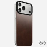 Nomad Magnetic Leather Back (Horween) Magsafe case for iPhone 17 Pro Max Rustic Brown NM014384858