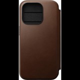 Nomad Modern Folio iPhone 15 Pro barna bőr tok (NM01628385)