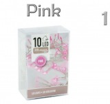 Noname 10 LEDes fényfüzér színes beltéri elemes 130cm 6féle