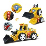 Noname 2 in 1 Deform Bulldozer Átváltozó világítós zenélős önműködő buldózer autó No.YJ388-52 - Gyerek j...