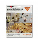 Noname 20 LEDes fényfüzér csipesz melegfehér 3m elemes 625475