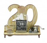 Noname 20. Születésnapra pálinkás zenélő szett 0,1l - Tréfás Pálinkás szett