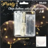 Noname 30 LEDes világító lufi melegfehér M15000060