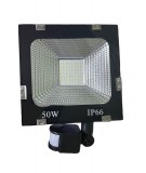 Noname 50W SMD LED mozgásérzékelős reflektor fényvető hideg fehér SLIM Szabadtéri spotlámpa IP66