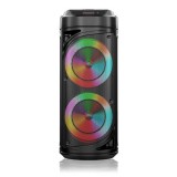 Noname 6,5" x 2 Bluetooth hangszóró LED, Akkus,Mp3,Rádió,USB, TF/micro SD kártya, AUX, Távirányító,...