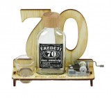 Noname 70. Születésnapra pálinkás zenélő szett 0,1l - Tréfás Pálinkás szett