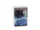 Noname 80 LEDes világító ezüstdrót fehér kül- és beltéri 8 funkciós elemes AX9720720