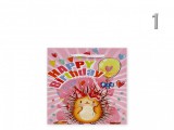 Noname Ajándéktasak Happy Birthday állatos glitteres kicsi 15x6x15cm 4féle 02811