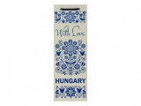 Noname Ajándéktasak italos Hungary with love kék 12,5x10x34cm 02133