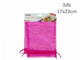 Noname Ajándéktasak organza pink 3db 17x23cm 627858