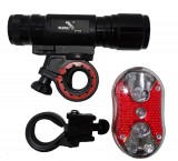 Noname Bicikli lámpa Fém szett 1+9 led - M1806