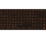 Noname Billentyűzet Matrica Fekete Alapon Narancs Magyar