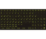Noname Billentyűzet Matrica Fekete Alapon Zöld Magyar