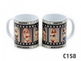 Noname Bögre filmes szexi csaj Happy Birthday 3dl C158 05294 - Szülinapos bögre