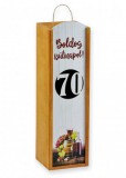 Noname Bortartó doboz 70. Boldog szülinapot 33cm - Bor kiegészítők