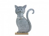 Noname Cica dekoráció szürke 29cm 4123