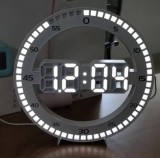 Noname Design 3D LED Digitális ébresztő óra ugráló másodpercekkel 30cm - DS-3688L