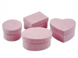 Noname Díszdoboz szett bársonyos pink 4db 392003 - Díszdoboz szettek