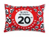 Noname Díszpárna Boldog 20. Születésnapot 38x28cm 04585