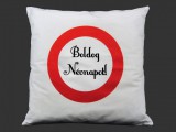 Noname Díszpárna fehér Boldog Névnapot 42cm 7460 - Tréfás Díszpárna