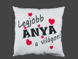 Noname Díszpárna fehér Legjobb Anya a világon 33cm
