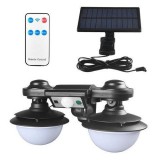 Noname Dupla Vezeték nélküli Napelemes 120 LED fali lámpa fény-mozgásérzékelős távirányítóval - JD-2215A...