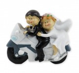 Noname Esküvői pár motoron figura 13x11cm 467621